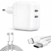 Carregador 50w Usbc Duplo Para Samsung e Compatível com Iphone 16 15 14 13 11 2x Cabos
