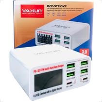 Carregador 6 Portas Usb Tipo-c Medidor Voltagem Yaxun 896c Carregador 6 Portas Usb Tipo-c Medidor Voltagem Yaxun 896c