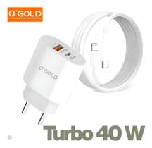 Carregador A'gold Ca-40 Usb-c Rápido Compativel com iPhone 40w 9.1a