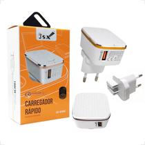 Carregador Adaptador Turbo De Viagem De Carregamento Rápido Quick Charge 3.0 QC3.0 USB 18w Cabo USB
