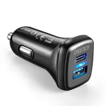 Carregador Adaptador Veicular, Usb 3.0 E Usb-c Ultra Rápido