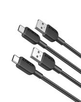 Carregador Anker USB-A para USB-C - Pacote com 3 Cabos de 2m para Samsung