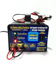 Carregador Automotivo Bateria 12v 10 amperes Para Carro Moto Inteligente - trafotron