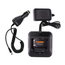 Carregador Baofeng UV-5R Desktop com cabo carregador de carro 12V