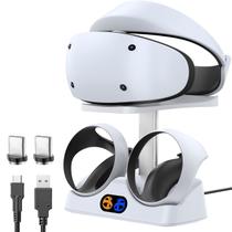 Carregador Base Suporte Dock Para Oculos PlayStation VR2 PSVR2 Branco