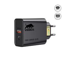 Carregador Base Ultra Rápido 20W USB e Tipo C Viribus PD Quick Charge 3.0 Carregador Base Ultra Rápido 20W USB e Tipo C Viribus PD Quick Charge 3.0