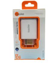 Carregador Basike Turbo Gan 65w 3Portas (2 Tipo C + 1 USB) -Branco