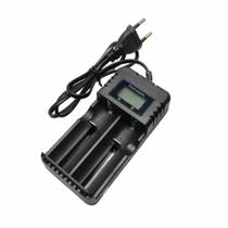 Carregador Bateria Duplo Lcd 18650 16340 14500 26650Lanterna