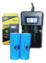 Carregador Bateria Lantena Tática Led X900 T9 P50 P70 P90 + 2 Bateria 26650 3.7v 16800mah