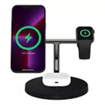 Carregador Belkin Sem Fio 3 Em 1 Wireless15w Cor Preto Carregador Belkin Sem Fio 3 Em 1 Wireless15w Cor Preto