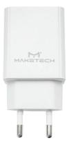 Carregador Bivolt Branco Maketech Com Cabo Tipo C Anatel
