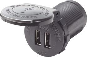 Carregador Blue Sea Systems 1046 48V 4A com suporte de soquete USB duplo