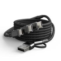 Carregador BOEEA 3 em 1 3A Cabo de carregamento rápido USB C para DJI