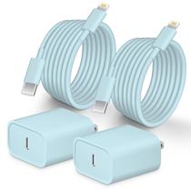 Carregador Bufunto Phone 14 13 12 Fast 20W USB-C, pacote com 2 unidades com cabo