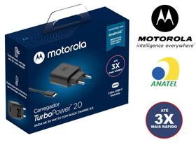 Carregador C/Cabo Moto G100 5G Turbo Power 20W Tipo-C - C/Anatel