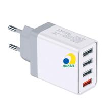 Carregador Caixinha Turbo Compacto 4x Usb Anatel - HREBOS Carregador Caixinha Turbo Compacto 4x Usb Anatel - HREBOS