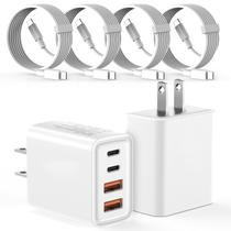 Carregador Carregador de parede Vortella USB C de 4 portas tipo C Fast Charge Carregador Carregador de parede Vortella USB C de 4 portas tipo C Fast Charge