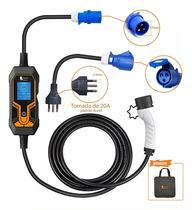 Carregador Carro Elétrico Kit Completo 7 Kw 110/220v Bivolt EV Tipo 2 Portátil Plug-in Para Veiculo Carregador Carro Elétrico Kit Completo 7 Kw 110/220v Bivolt EV Tipo 2 Portátil Plug-in Para Veiculo