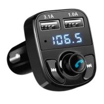 Carregador Carro X8 Bluetooth Veicular Mp3 Rádio USB Carregador Carro X8 Bluetooth Veicular Mp3 Rádio USB
