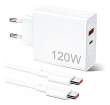 Carregador Celular 120w Turbo Compatível Xiaomi Poco X5 X6 X7 Pro Xiaomi 12T 13T 14T 15T Redmi 12 13 - NoBrand