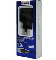 Carregador celular 1,2A preto (U101) Kingo