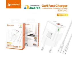 Carregador Celular 30W Ultra Rapido Saida Tipo C + Cabo Tipo C PEI-902-C Carregador Celular 30W Ultra Rapido Saida Tipo C + Cabo Tipo C PEI-902-C