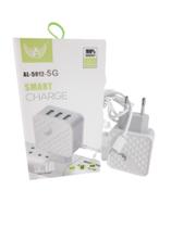 Carregador Celular Com Cabo IOS Embutido + 3 USB - 5.1A - Altomex - AL-5012-5G Carregador Celular Com Cabo IOS Embutido + 3 USB - 5.1A - Altomex - AL-5012-5G