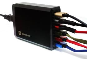 Carregador Celular Rapido 6 Portas Saidas USB Multiplo Original modelo SX-F4 Preto marca Sumexr