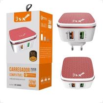 Carregador Celular Universal Ultra Rápido 2.4a Usb 30w Com 2 Usb A2405q