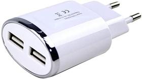 Carregador com 2 Portas USB 1.0A Bivolt Branco - Roxline