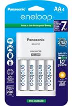 Carregador com 4 pilhas AA Eneloop 2000 mah KKJ17 mca4ba Carregador com 4 pilhas AA Eneloop 2000 mah KKJ17 mca4ba