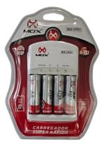 Carregador Com 4 Pilhas Aa Recarregável 2600 Mah Mo-cp51 . Carregador Com 4 Pilhas Aa Recarregável 2600 Mah Mo-cp51 .