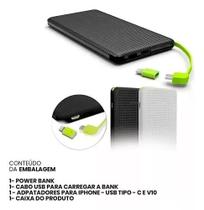 Carregador compativel Bateria Power Bank Tipo-C 10000mah