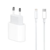 Carregador Compativel com IOS 7 8 X XR 11 12 13 14 Cabo e Fonte 20W Turbo