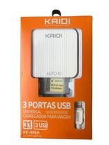 Carregador compativel com Ipho - Lightning - 3PORTAS Kaid Kd-606A - KAIDI