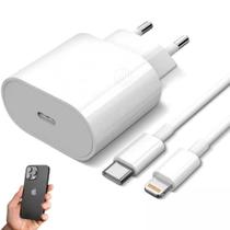 Carregador Compativel com Iphone 7 8 X XR 11 12 13 14 Cabo e Fonte 20W Turbo