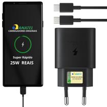 Carregador compatível com Samsung Turbo 25w a9 a9 pro Preto