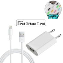 Carregador Compatível Da iPhone 5 6 7 8 X 11 Completo Cabo Usb Lightning + Caixinha Tomada Fonte