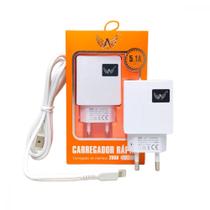 Carregador compatível Lightning TURBO 5.1A 2 Portas USB Carregador compatível Lightning TURBO 5.1A 2 Portas USB