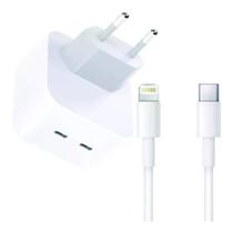 Carregador Compativel Para Iphone Turbo 40W Porta Dupla + Cabo 1 Metro iPhone Lightning Carregador Compativel Para Iphone Turbo 40W Porta Dupla + Cabo 1 Metro iPhone Lightning