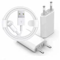 Carregador Completo 5W USB e cabo lightning 1m Compatível com Iphone-5-6-6s-7-8-Plus-11-XS-Max-X-XR-5S