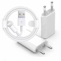 Carregador Completo 5W USB e cabo lightning 1m Compatível Iphone-6-6s-7-8-Plus-11-XS-Max-X-XR-5S