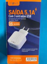 Carregador completo, caixa e cabo USB, cabo 3 em 1