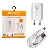 Carregador Completo Lightning Fonte + Cabo 1.2A HRebos HS-102i Carregador Completo Lightning Fonte + Cabo 1.2A HRebos HS-102i