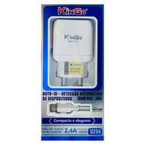 Carregador Completo Micro USB V8 Fonte + Cabo 2.4A Kingo U204