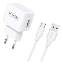 Carregador Completo Tipo C Fonte e Cabo 2.1A Kingo U201