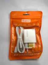 Carregador Completo Turbo 2 Usb / Cabo Tipo C 15w 1m - Branco