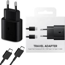 Carregador Completo Turbo Tipo C Compatível com/Samsung/Fonte 25w e Cabo 1 metro
