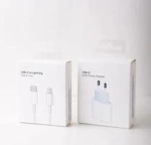 Carregador Completo Usb-C 20W Turbo Compatível Iphone-11-12-13-14 - Adaptador Tomada Fonte Turbo todos modelos