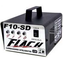 Carregador de Bateria 10A 12V c/ Aux. de Partida 10A Bivolt - F10SD - Flach.